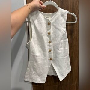 Wilfred linen regal vest